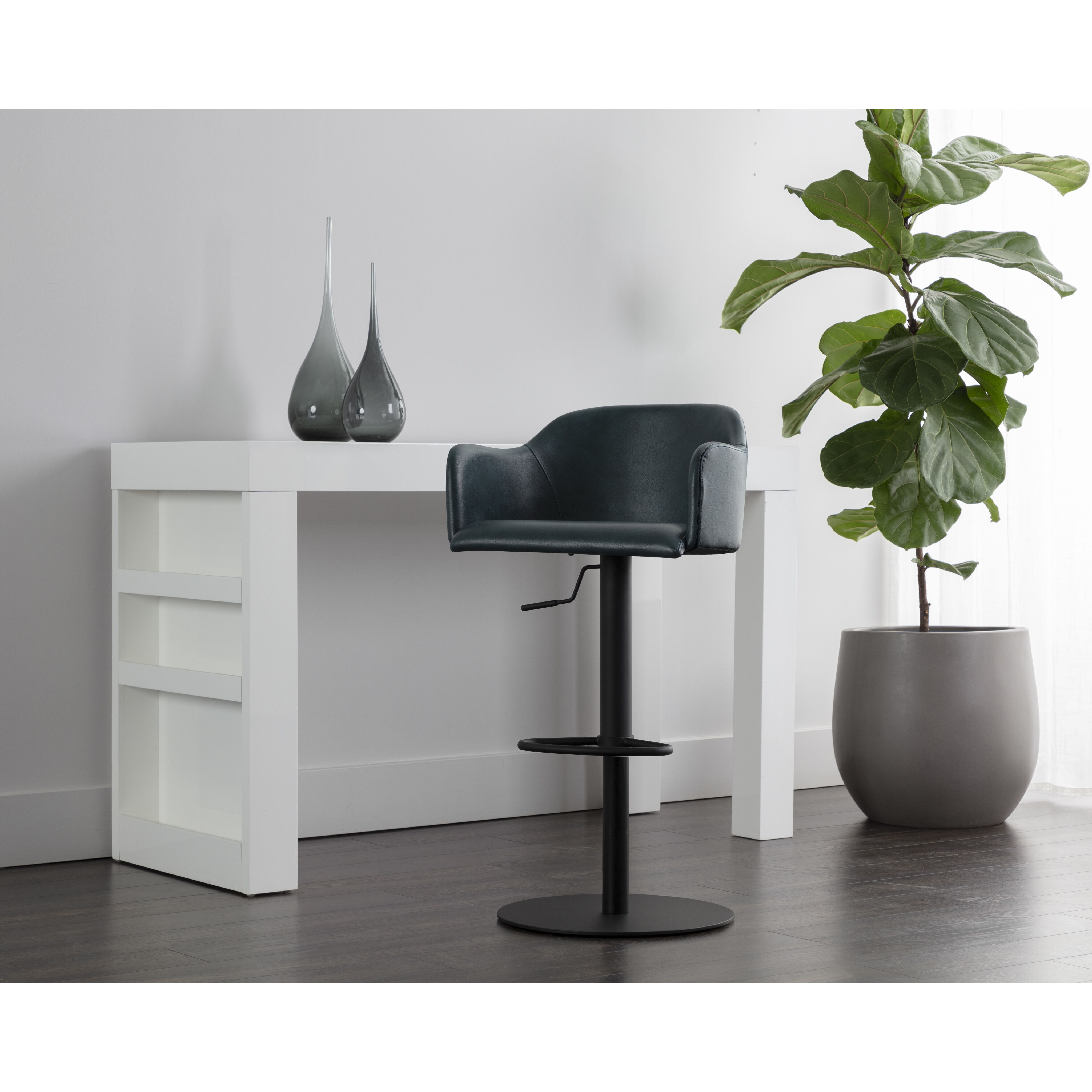 Hensley 40.5 inch Dark Teal Adjustable Stool